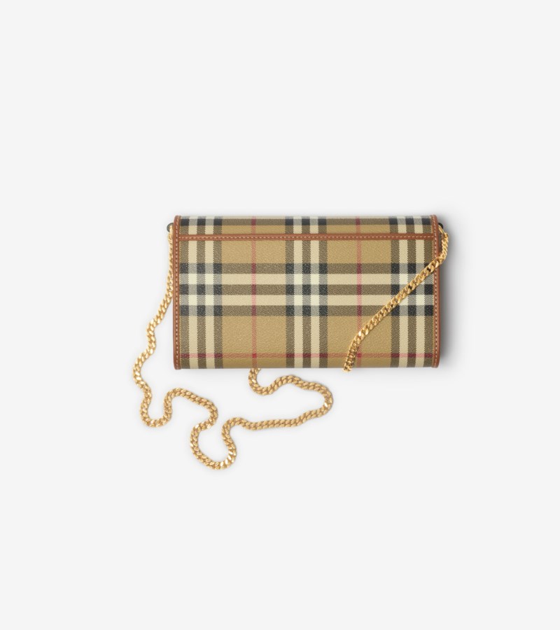 Burberry Väska check chain strap wallet dam – bild 4