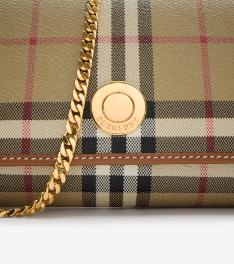 Burberry Väska check chain strap wallet dam – bild 5