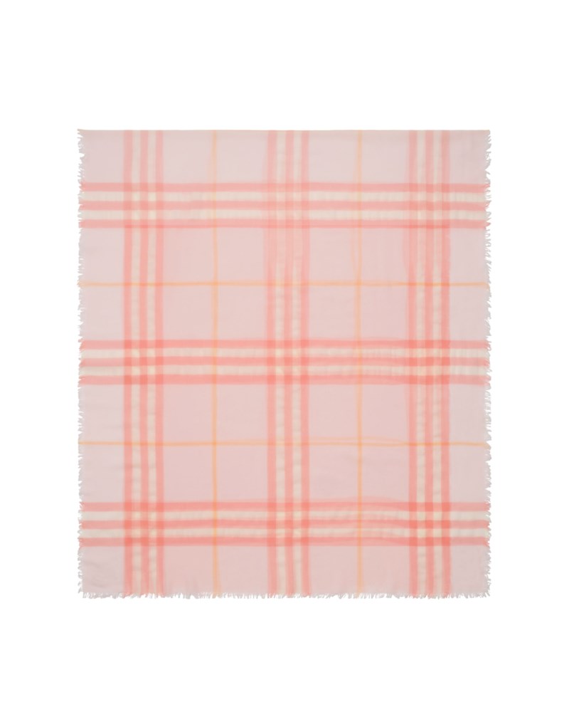 Scarf wide check wool