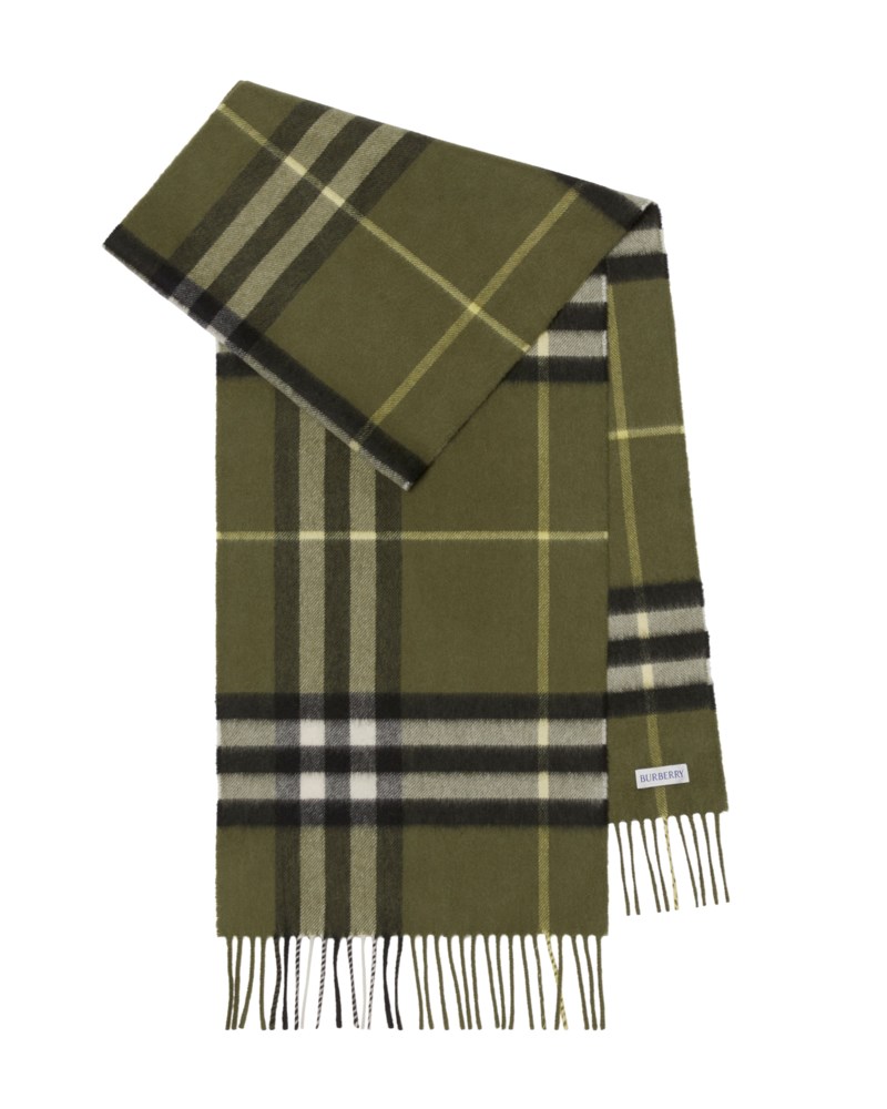 Scarf check cashmere