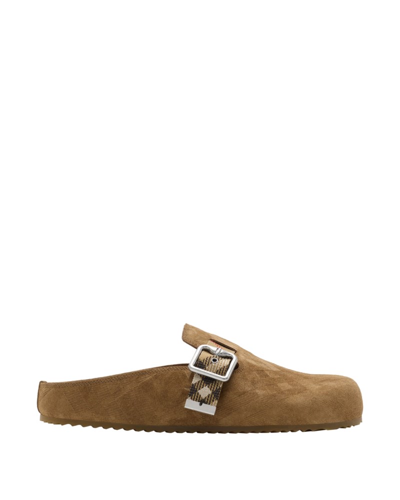 Clogs check suede urchin