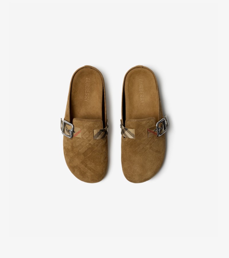 Burberry Clogs check suede urchin dam – bild 2