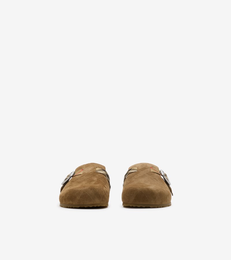Burberry Clogs check suede urchin dam – bild 3