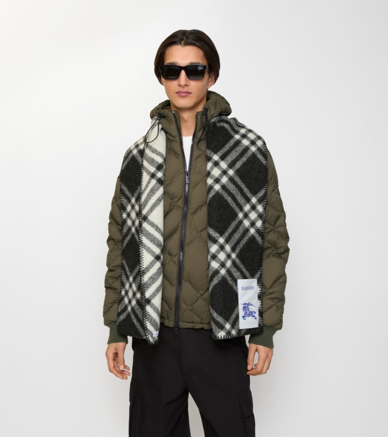Burberry Scarf check wool halsdukar dam – bild 5