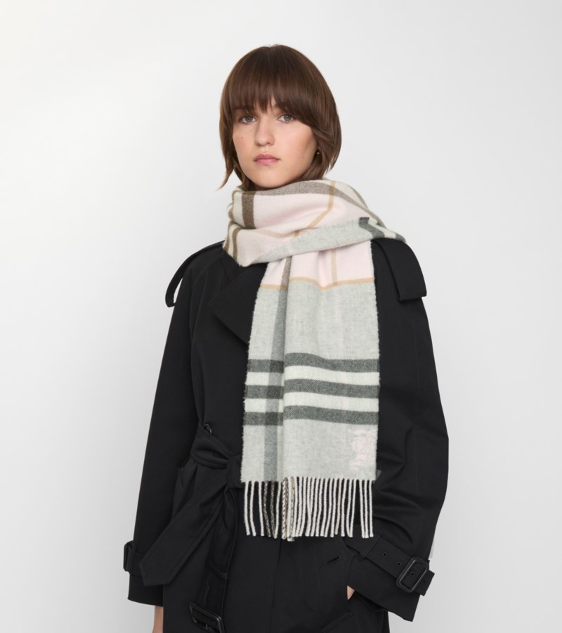 Burberry Scarf contrast check cashmere scarves dam – bild 2