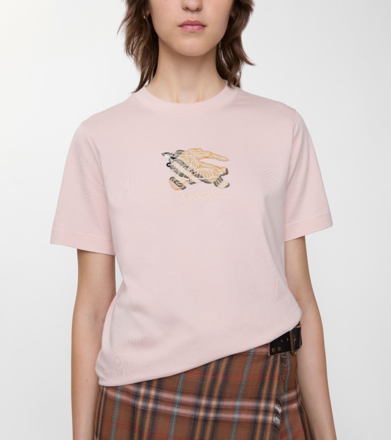 Burberry T-shirt ekd check cotton dam – bild 2