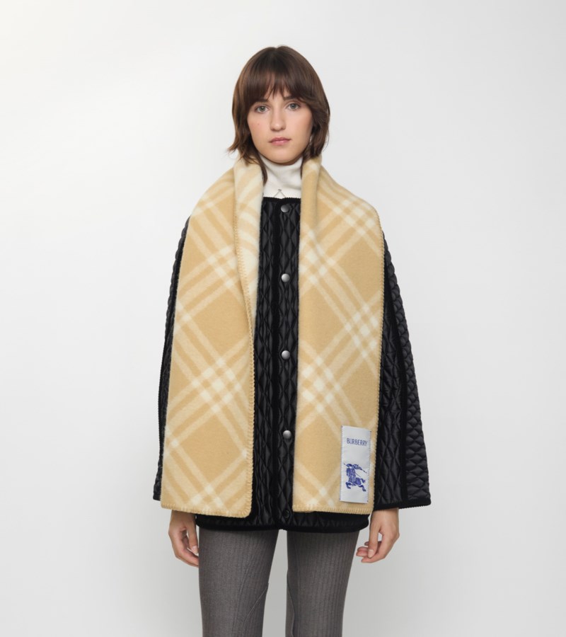 Burberry Scarf check wool halsdukar dam – bild 2