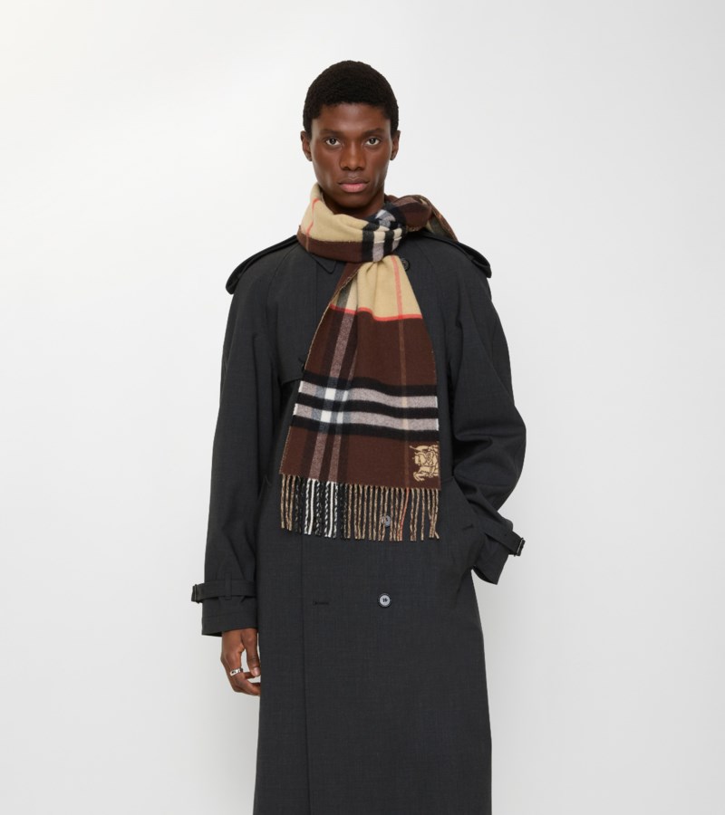 Burberry Scarf contrast check cashmere scarves dam – bild 2
