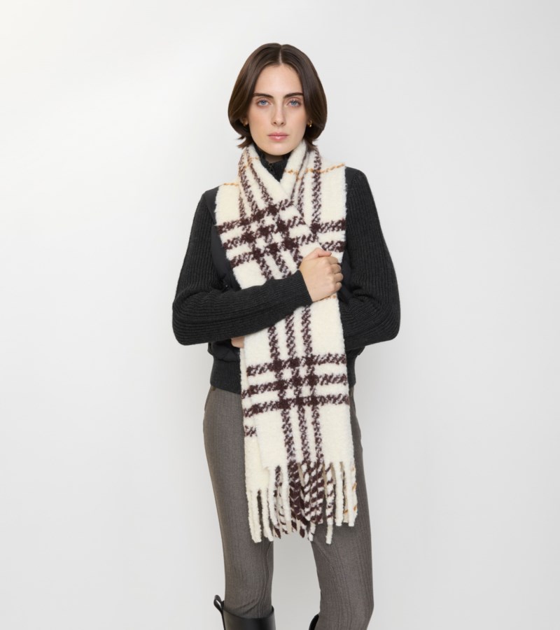 Burberry Scarf check alpaca wool blend bouclé halsdukar & sjalar dam – bild 2