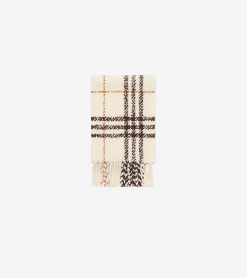 Burberry Scarf check alpaca wool blend bouclé halsdukar & sjalar dam – bild 3