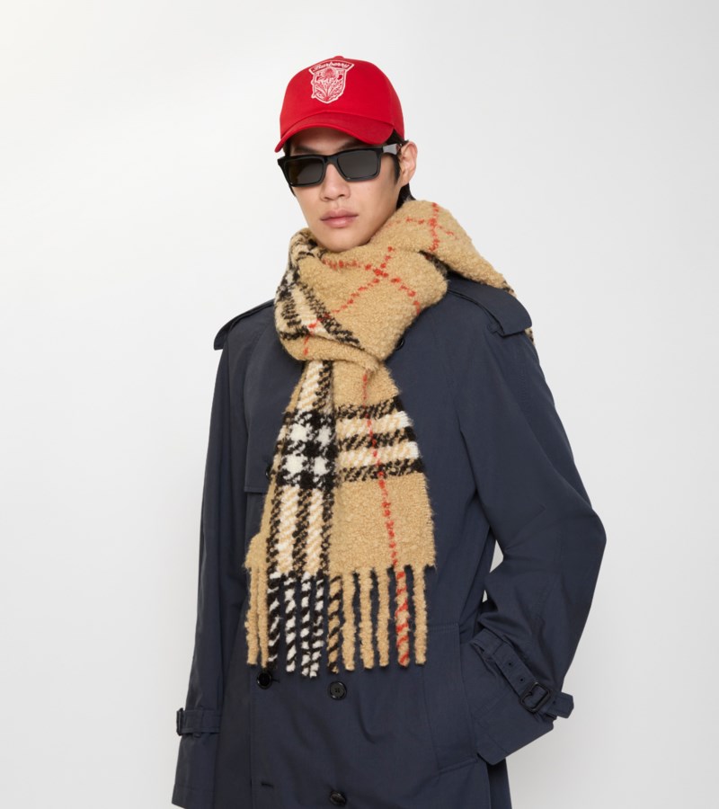 Burberry Scarf check alpaca wool blend bouclé halsdukar & sjalar dam – bild 6