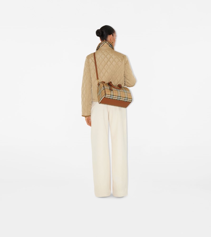 Burberry Medium check bowling bag weekendväskor dam – bild 2