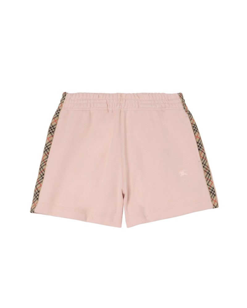 Shorts check trim cotton