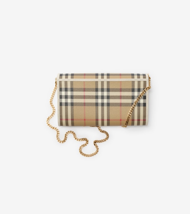 Burberry Väska check chain strap wallet dam – bild 3