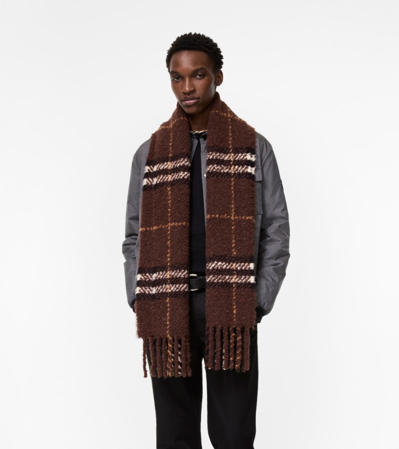 Burberry Scarf check alpaca wool blend bouclé halsdukar & sjalar dam – bild 4