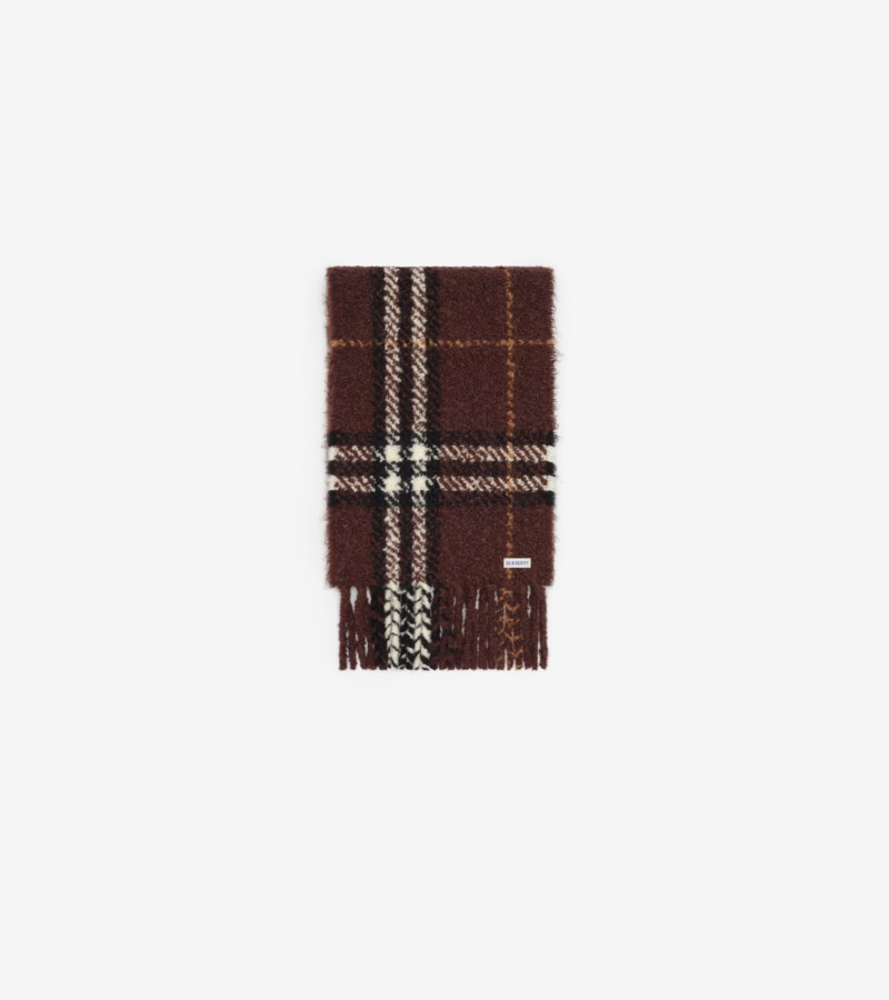 Burberry Scarf check alpaca wool blend bouclé halsdukar & sjalar dam – bild 5