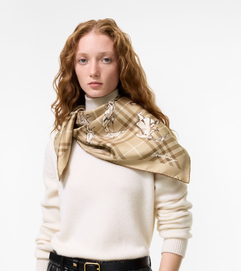 Burberry Scarf check mates silk halsdukar & sjalar dam – bild 2