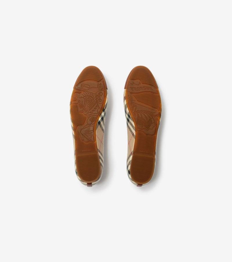 Burberry Ballerina check canvas highgate ballerinaskor dam – bild 5