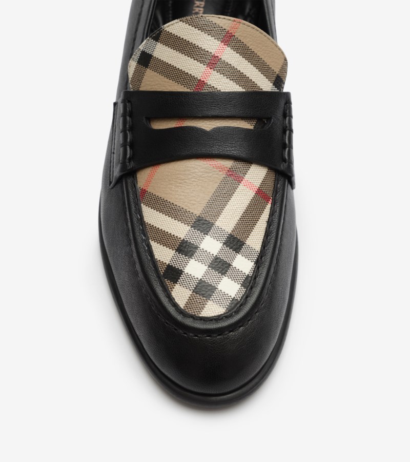 Burberry Loafers check and leather opal dam – bild 6