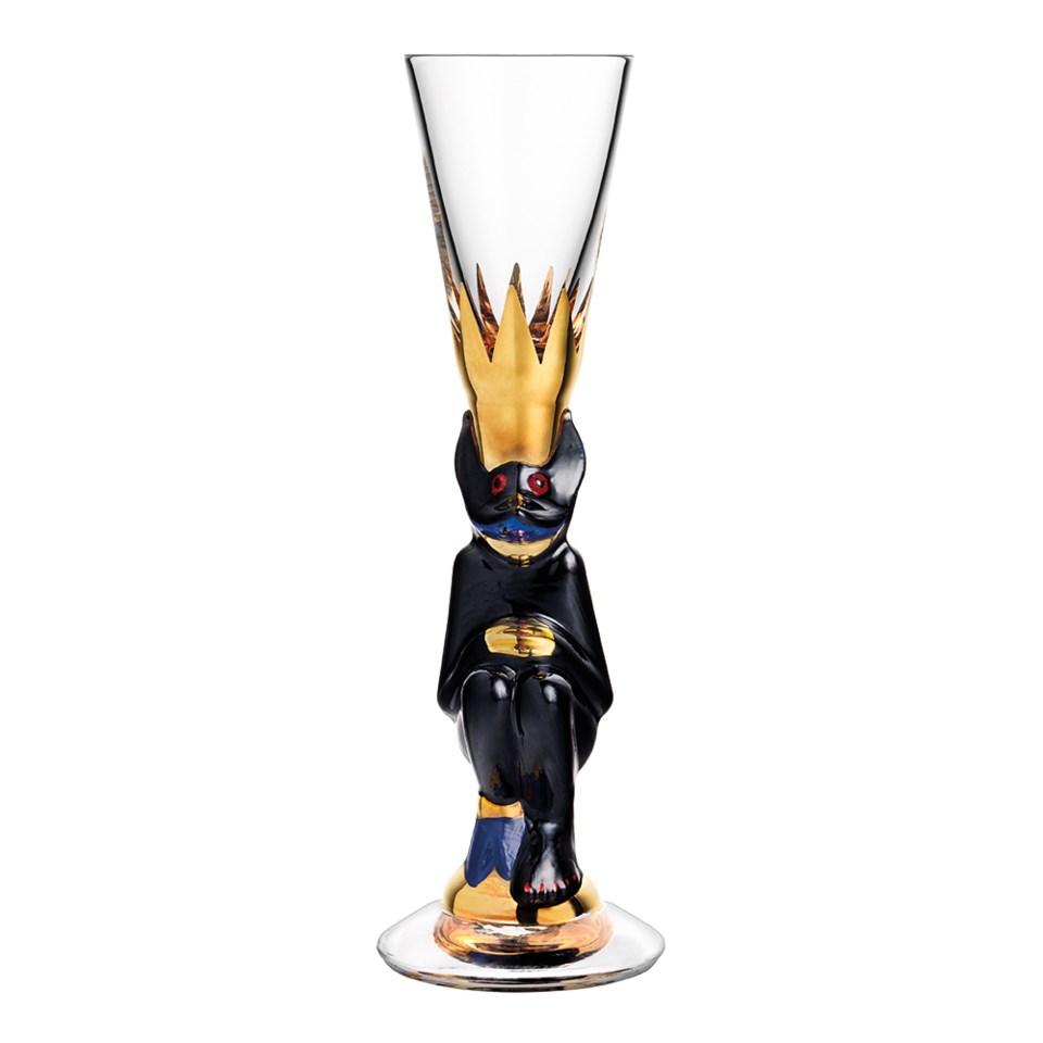 Nobel devil snapsglas, svart från Orrefors