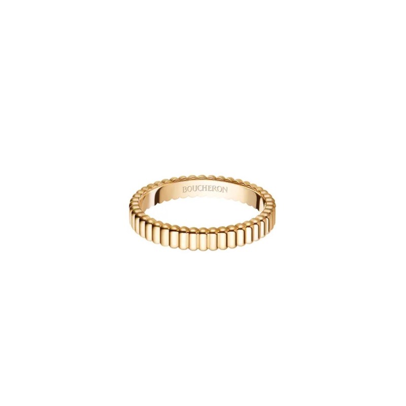 Grosgrain yellow gold wedding band yg