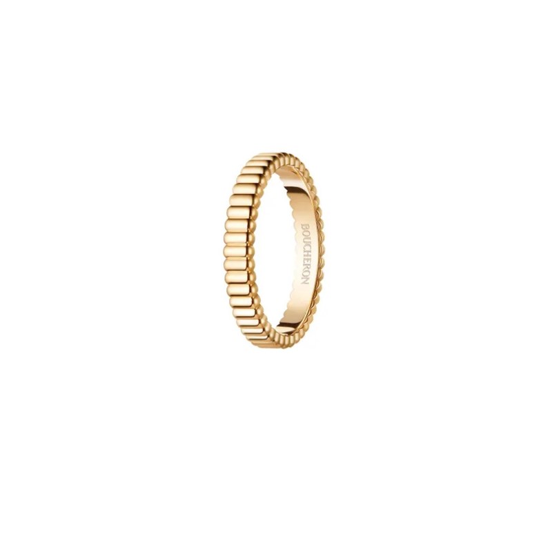 Boucheron Grosgrain yellow gold wedding band yg ringar dam – bild 3