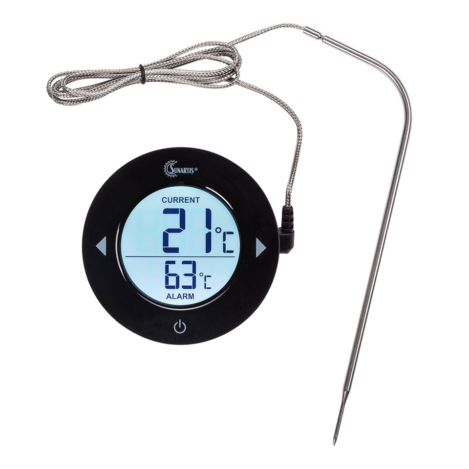 Digital grill/ugnstermometer svart, svart från Mingle