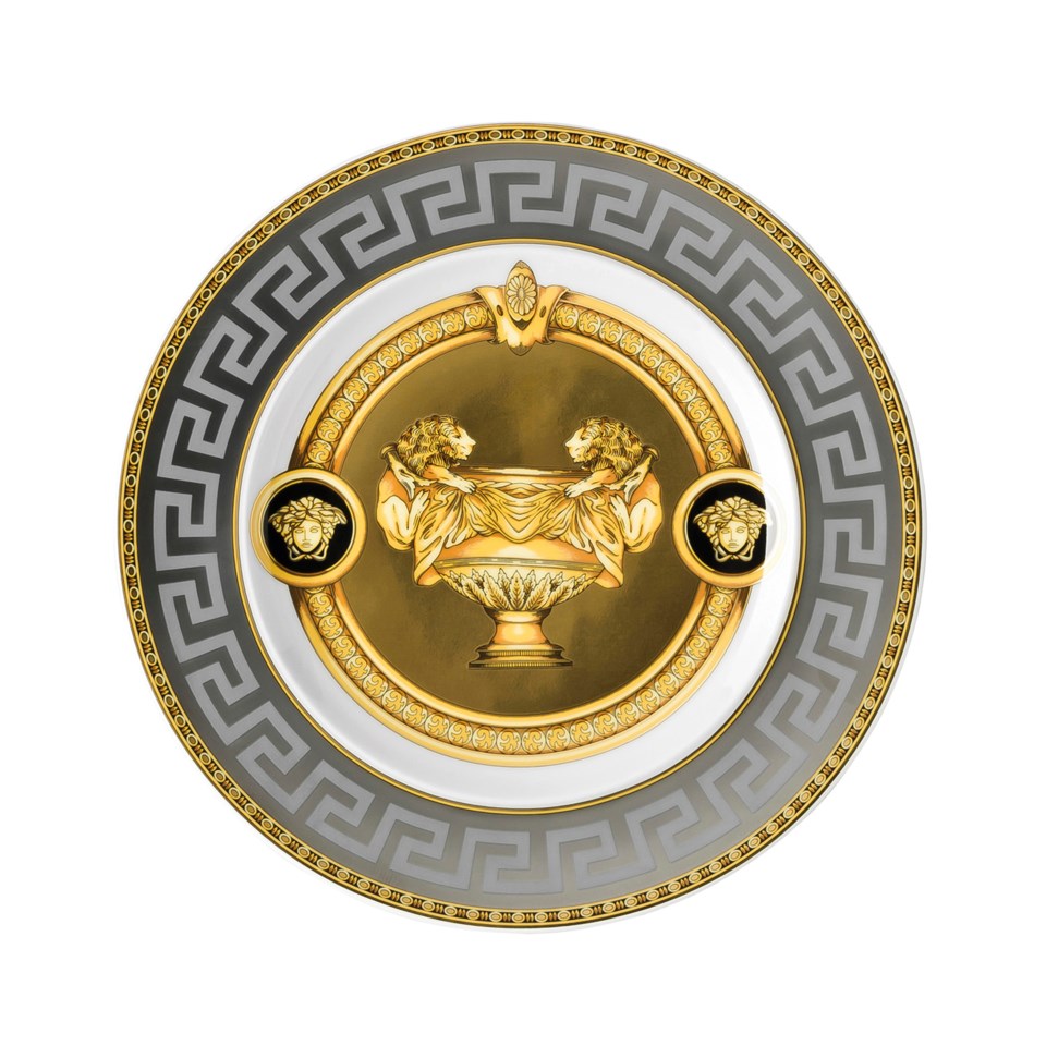 Prestige gala assiett svart/guld 18 cm, svart/guld från Versace