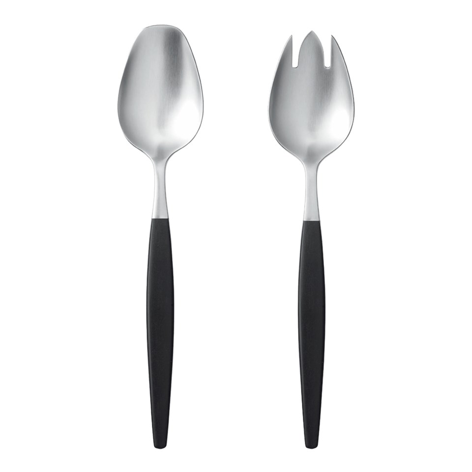 Focus deluxe salladsbestick svart/rostfritt, svart/rostfritt från Gense
