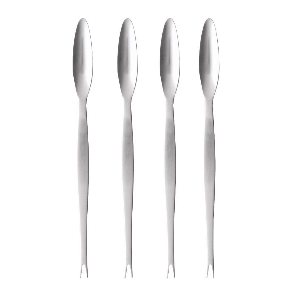 Skaldjursgaffel focus steel 4 st rostfritt, rostfritt från Gense