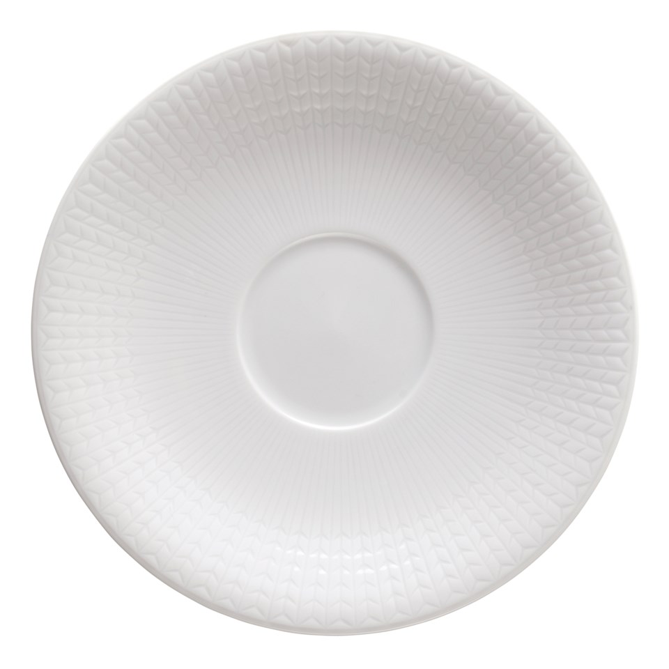Swedish grace tekoppsfat snö 18 cm, snö från Rörstrand