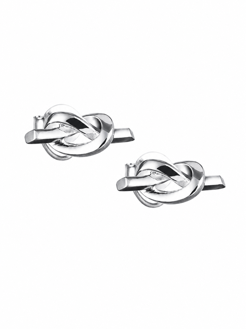 Love knot earrings stud