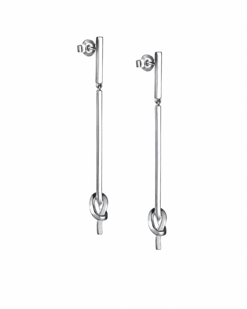 Love knot earrings long