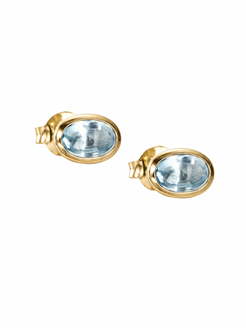 Love bead earrings topaz