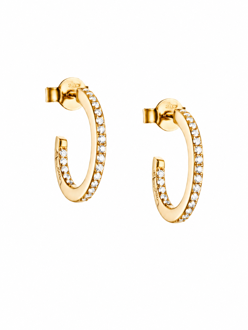 Star hoops earrings