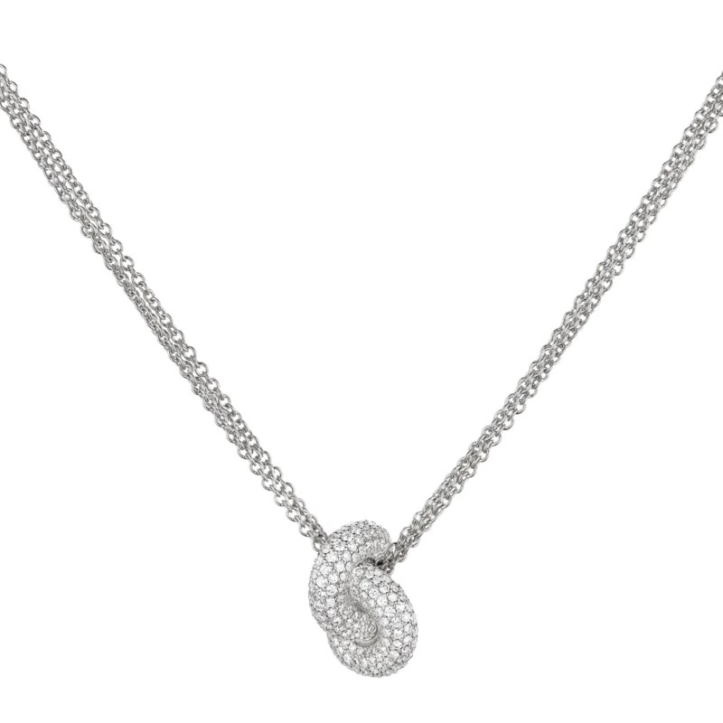 Legacy knot pendant medium pavé wg