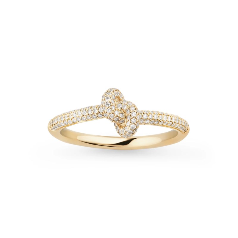 Legacy knot ring mini pavé yg