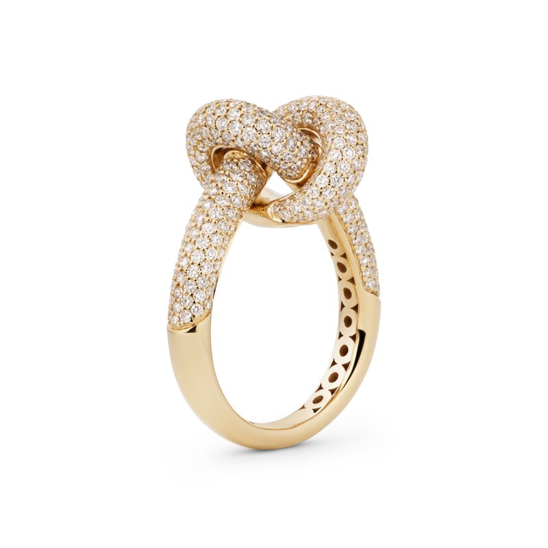 Engelbert Legacy knot ring medium pavé yg dam – bild 5
