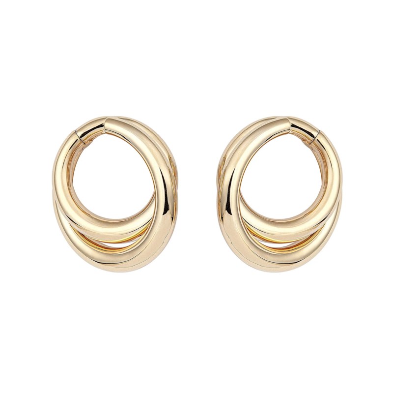 Infinity loop earrings medium yg