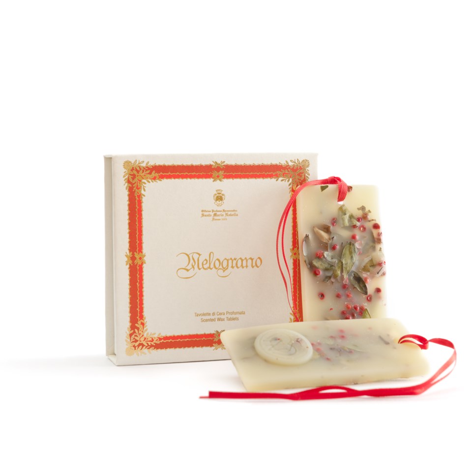 Melograno scented wax tablets vit 2 pcs, vit från Santa Maria Novella