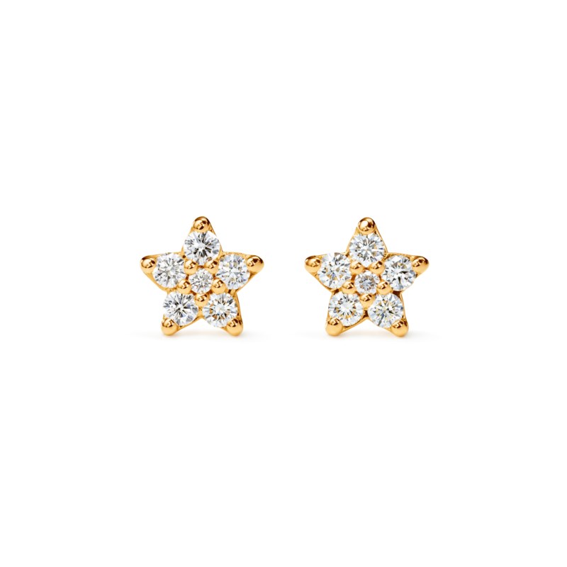 Shooting stars stud earrings large