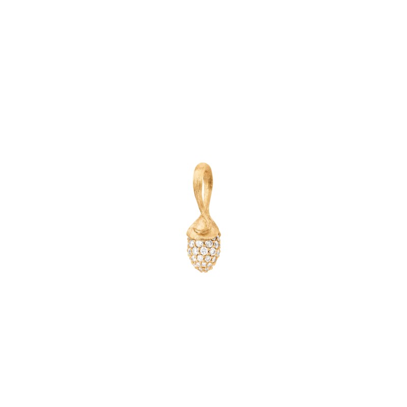 Lotus sprout pendant mini pavé