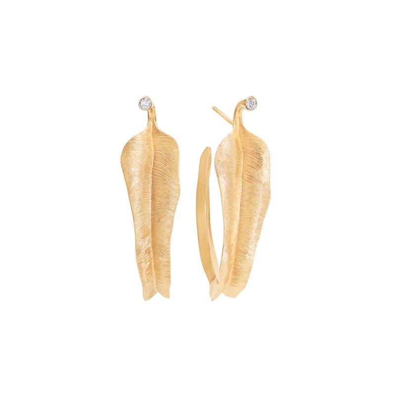 Leaves creol earrings large