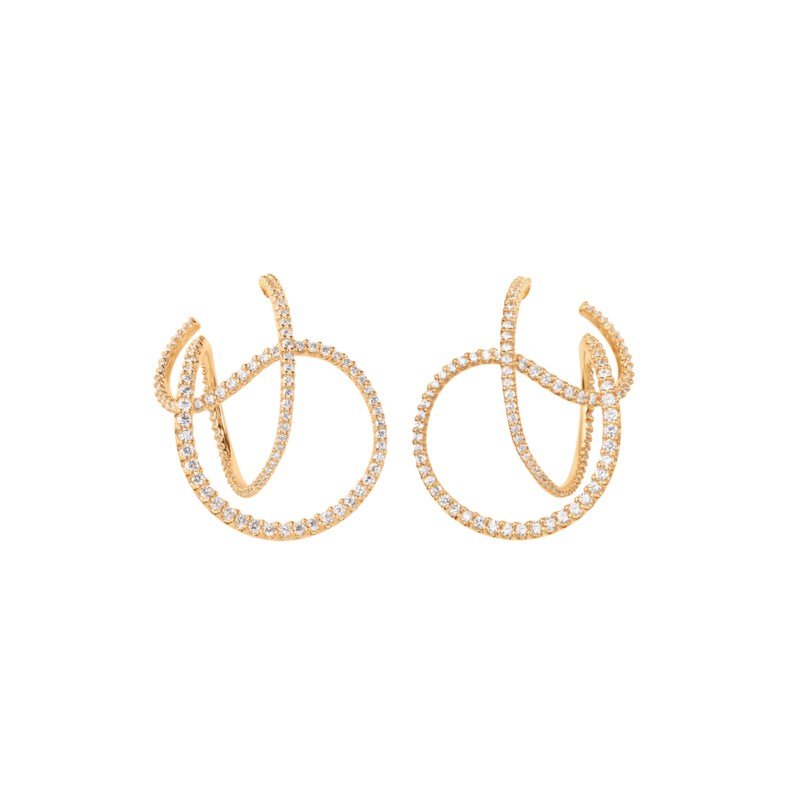 Love bands earrings twisted yg
