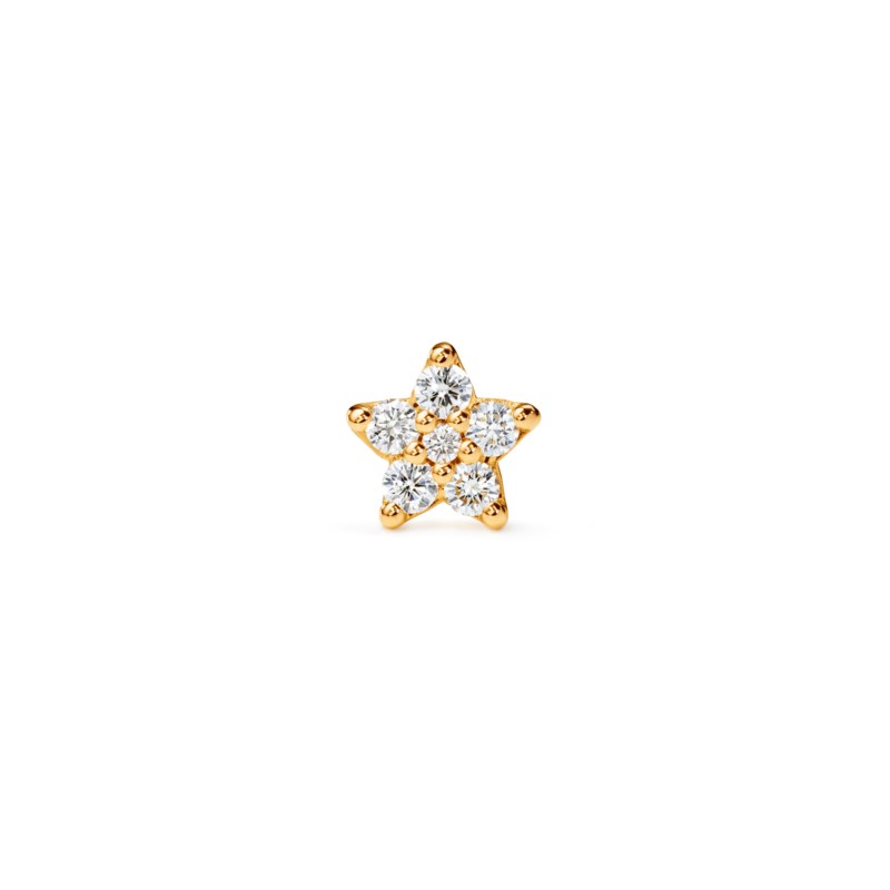 Shooting stars stud earring large