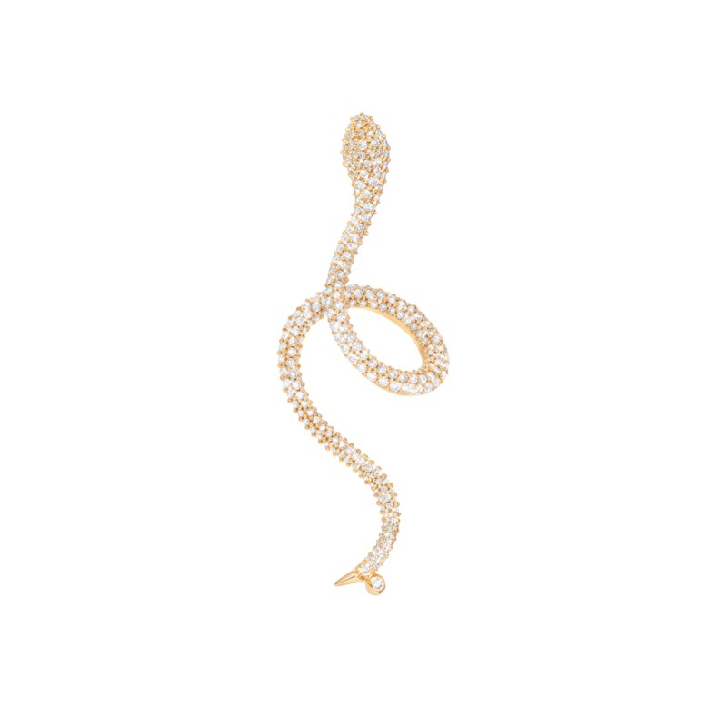 Snake earring pavé