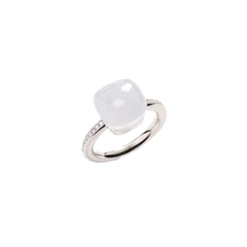 Nudo classic ring milky quartz diam