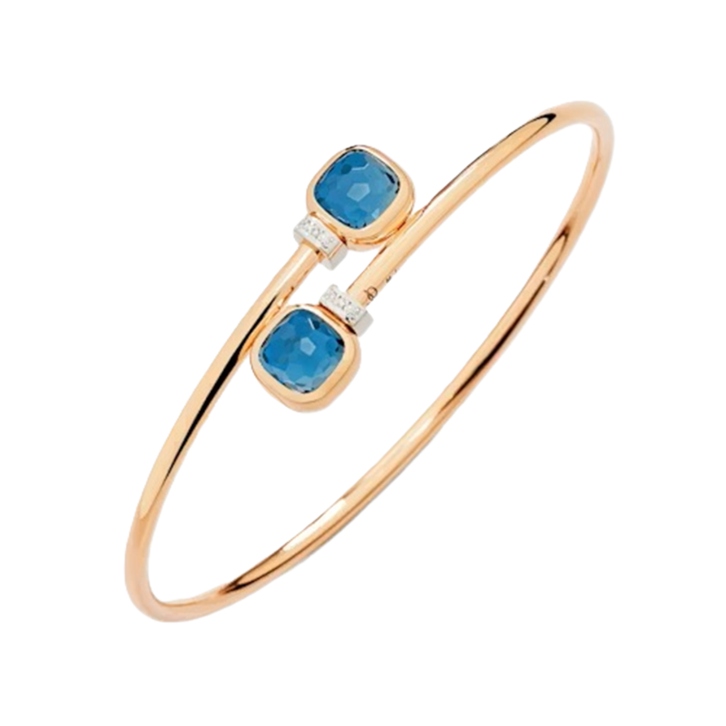 Nudo mini bangle london blue topazes