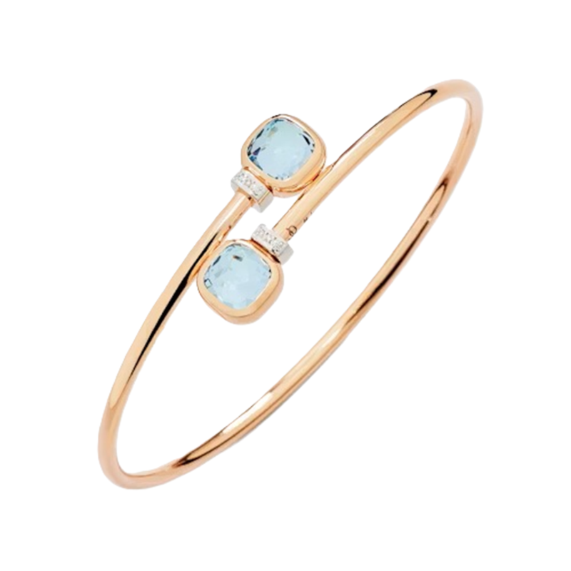 Nudo mini bangle sky blue topazes