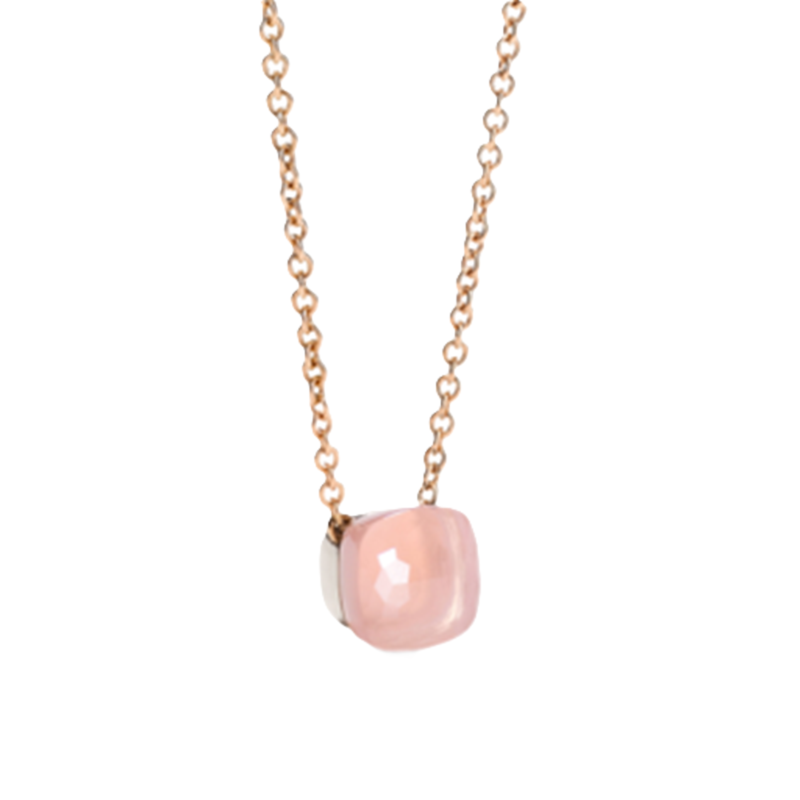 Nudo petit necklace with pendant rose quartz